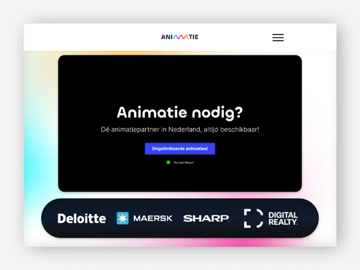 Animatie.nl website, view 1 of 3