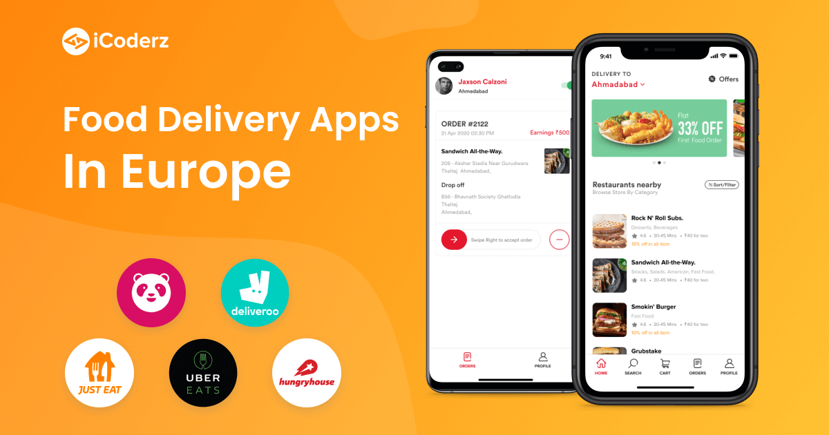 Top 5 Food Delivery Apps In Europe | iCoderz Solutions