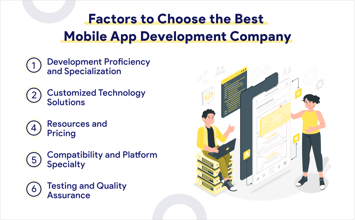 factors to choose the best mobile app development company