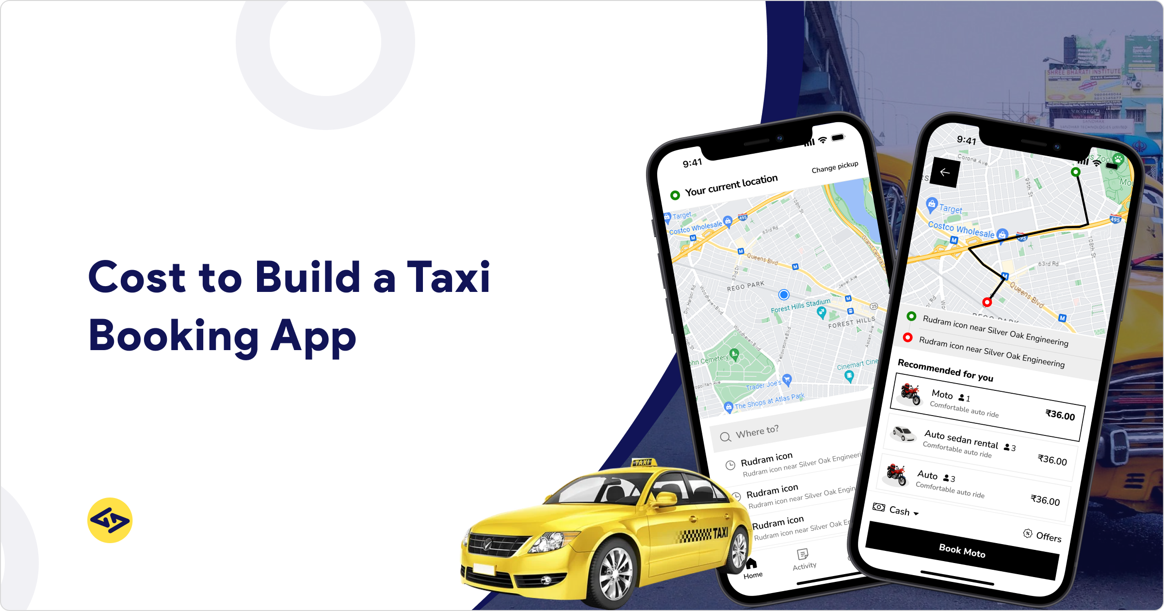 Cost to build a taxi booking app