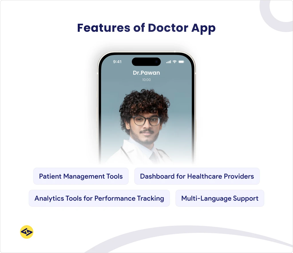 Features of doctor app