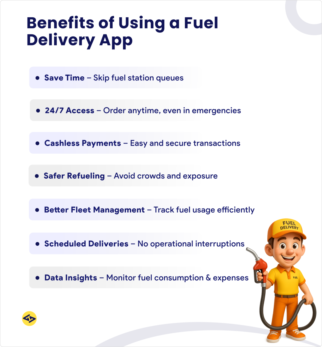 Benefits of using a fuel delivery app