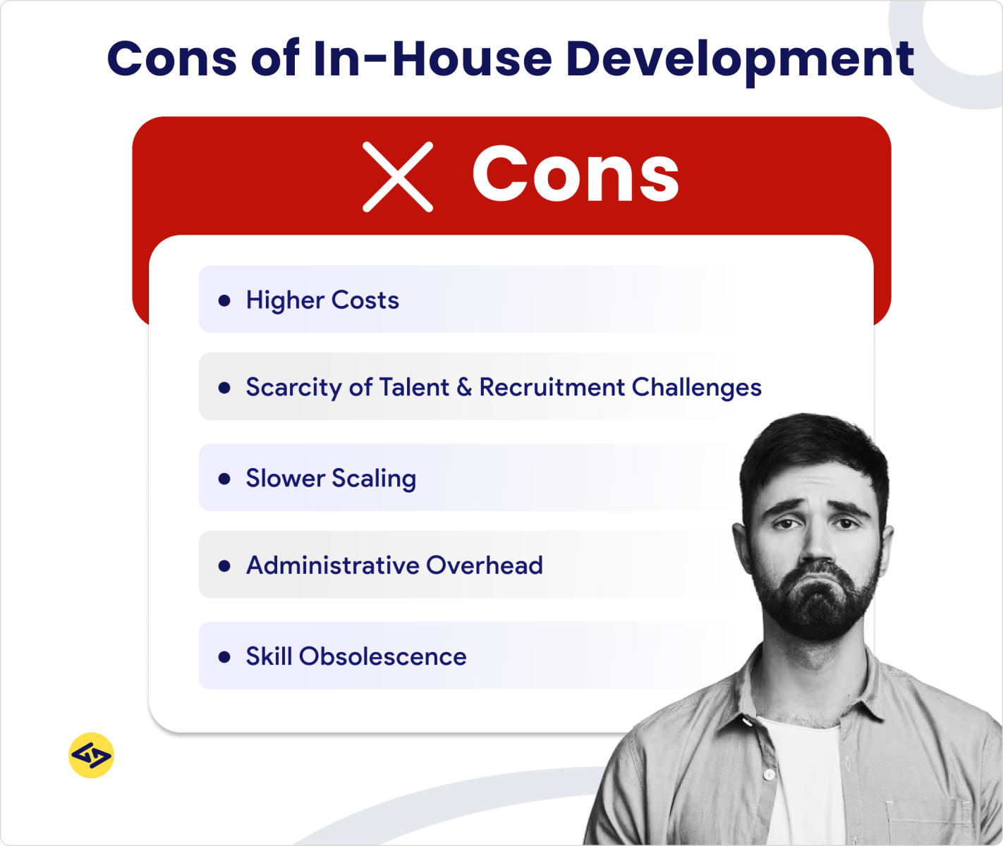 cons of in-house development