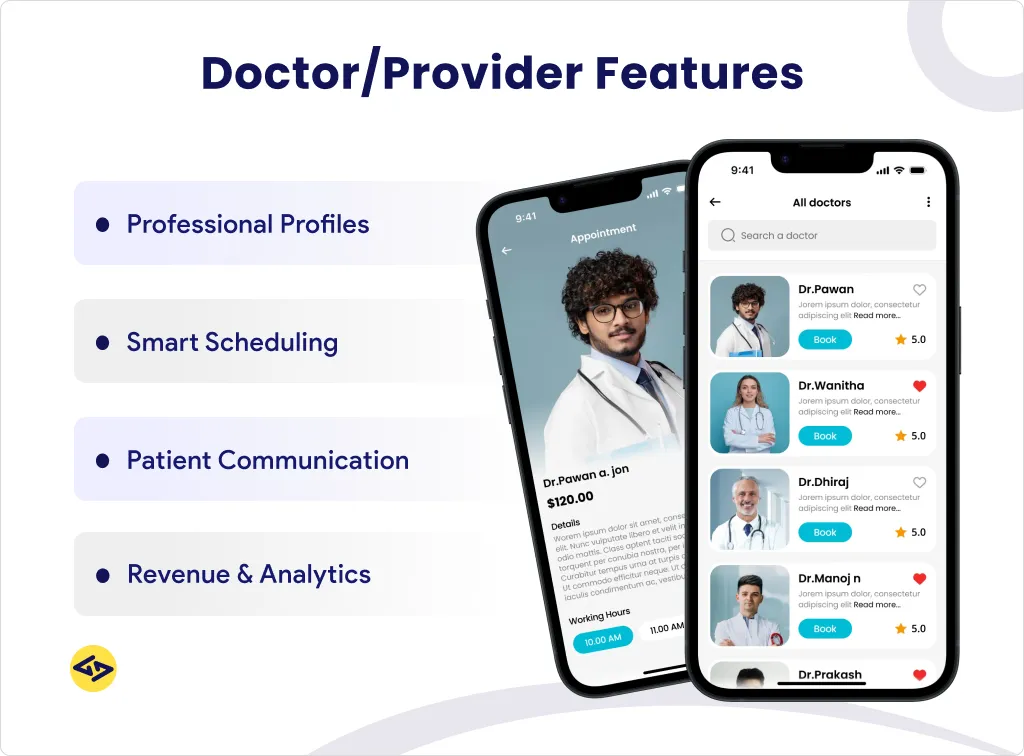 doctor/ provider features