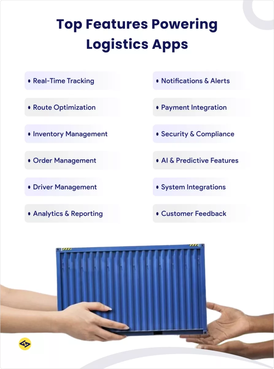 Top Features powering logistics apps