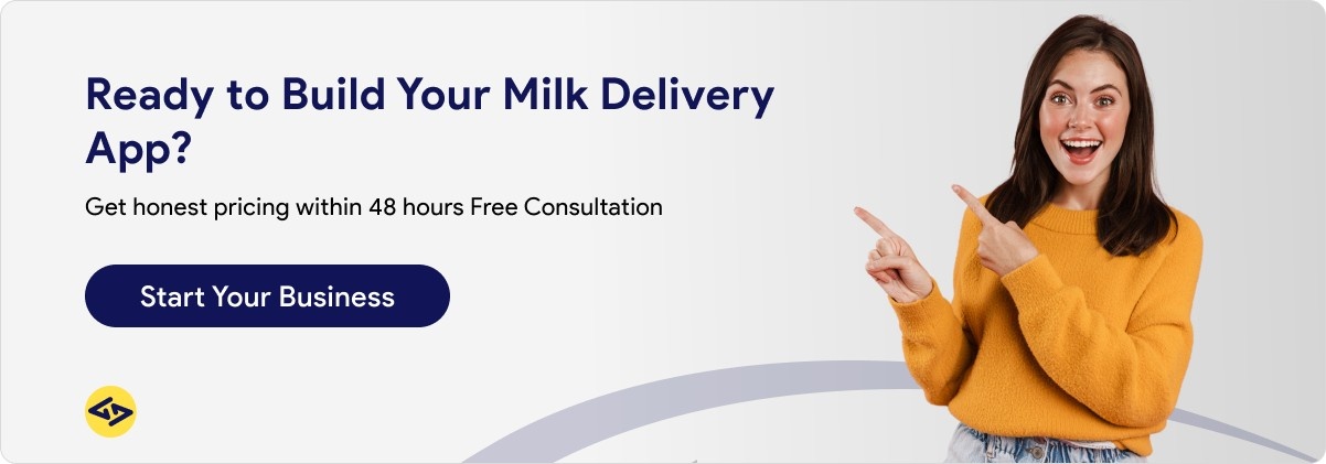 cost to build a milk delivery app