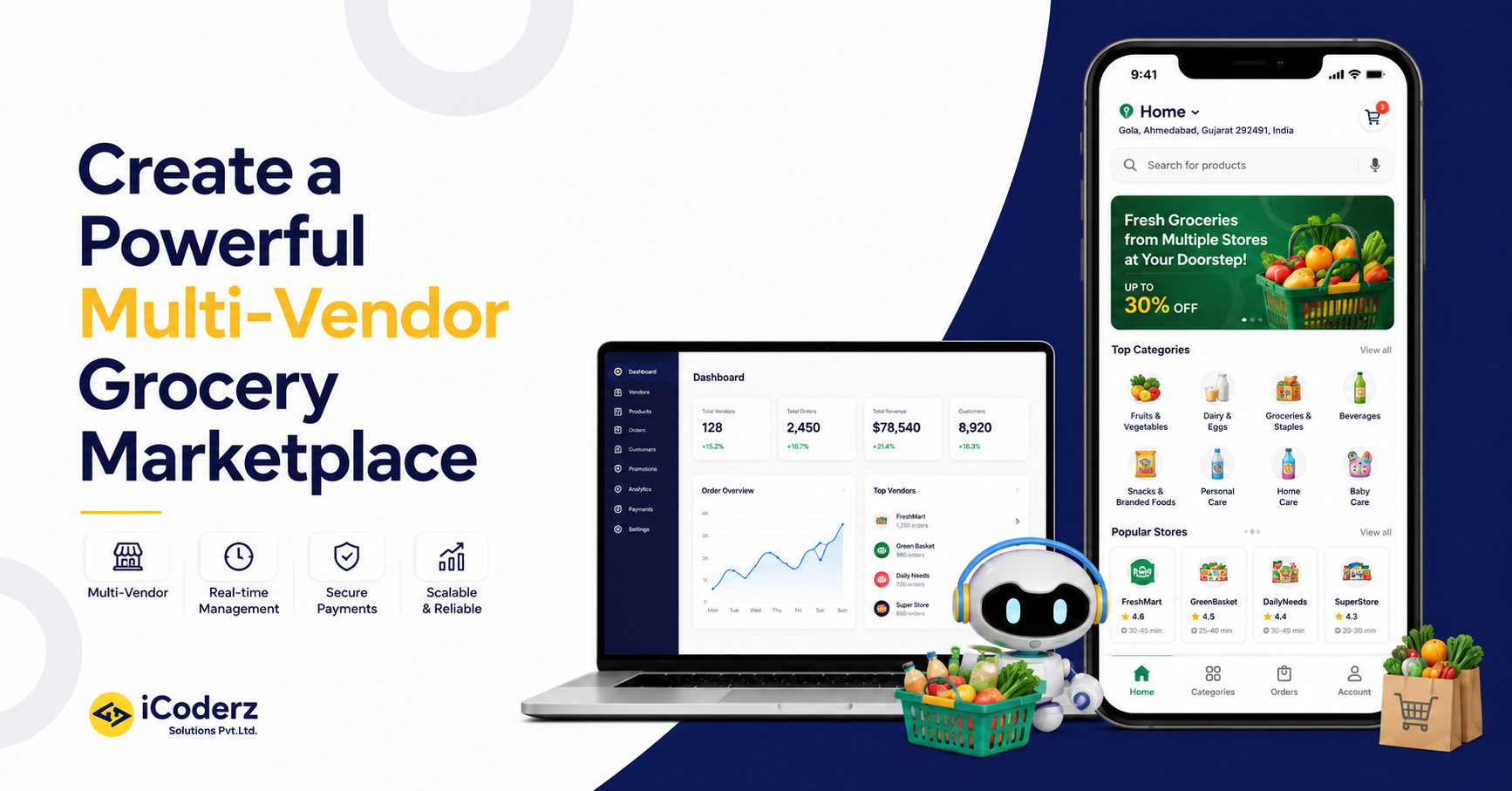 Multi-Vendor Grocery Marketplace Development Guide: Cost, Features, Tech Stack & Business Model