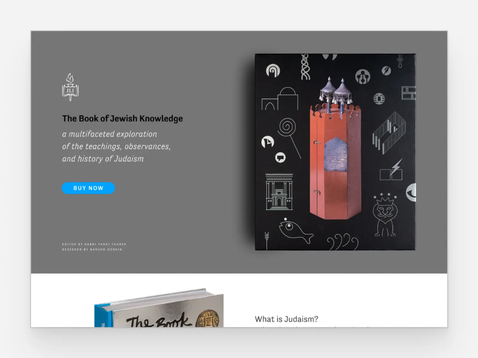 Book of Jewish Knowledge Website Screen 1