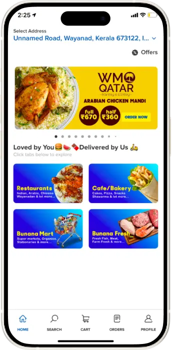 Bunana App Screen 1