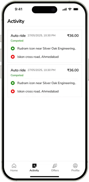 Cabryo Driver App Screen 2