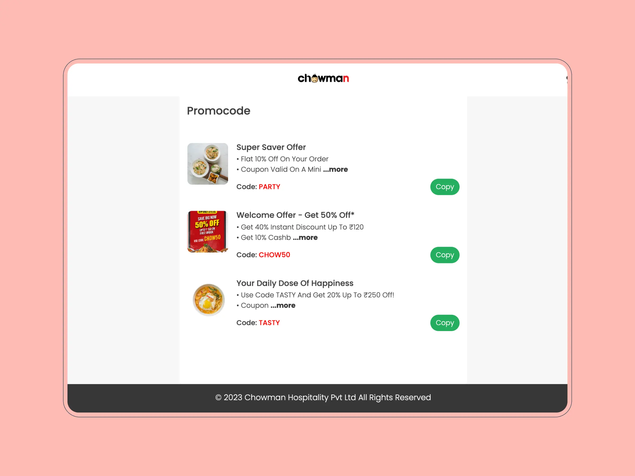 Chowman Case Study