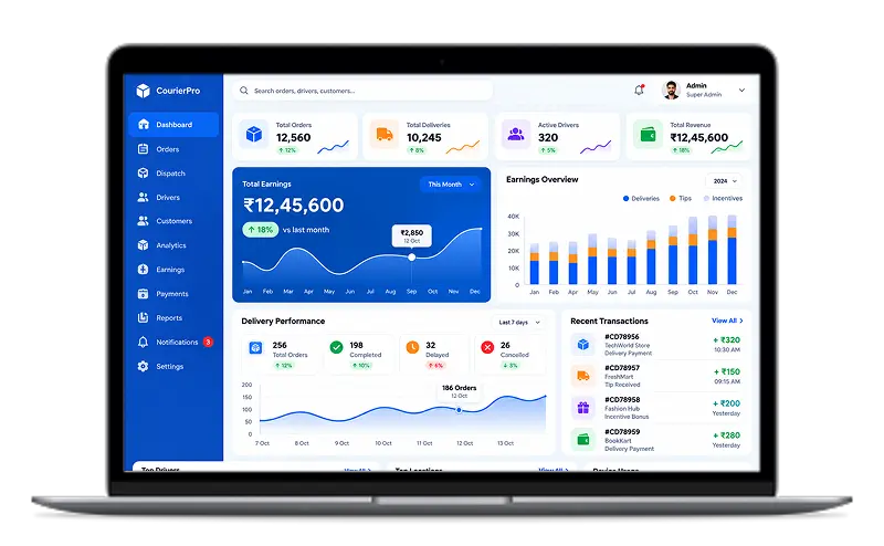Courier Admin Panel - Order Management