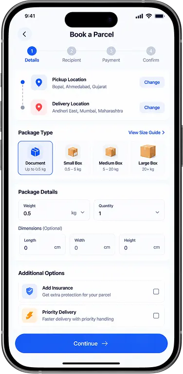 Courier Delivery App - Order History