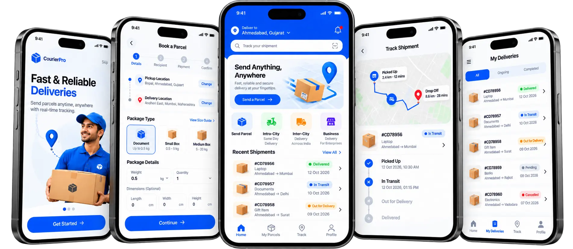 Courier Delivery App Design Preview