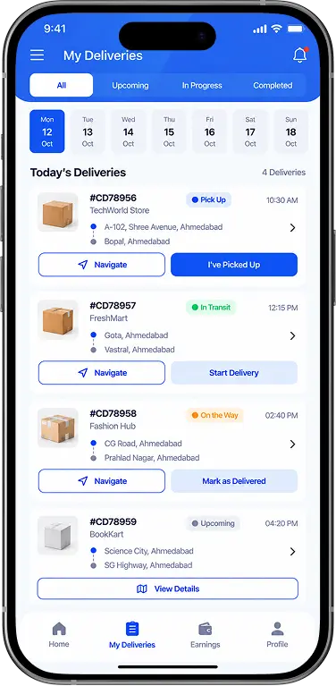 Courier Driver App - Navigation