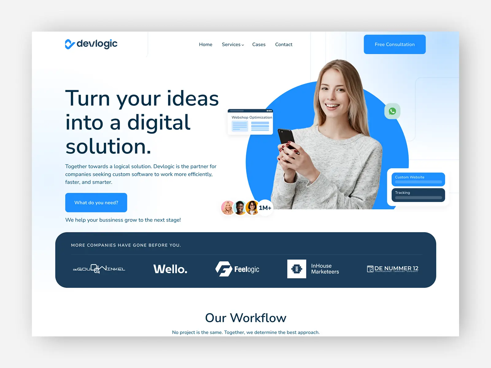 DevLogic Website Screen 1