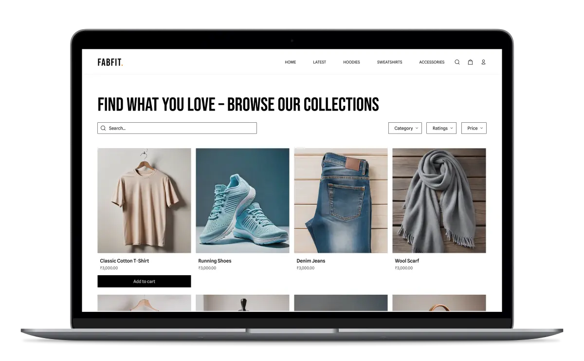 E-Commerce Website Home Page