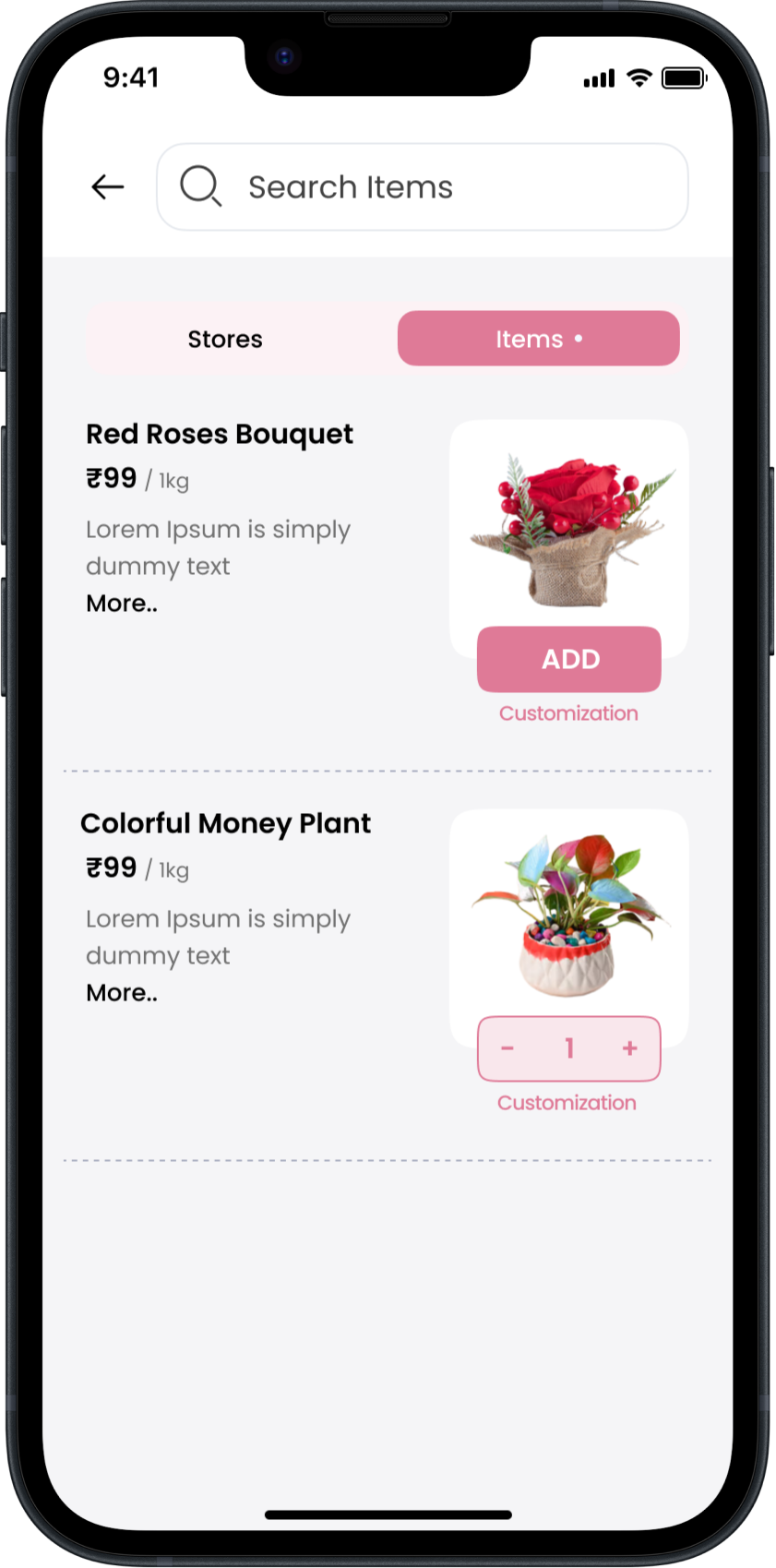 Flower Customer App