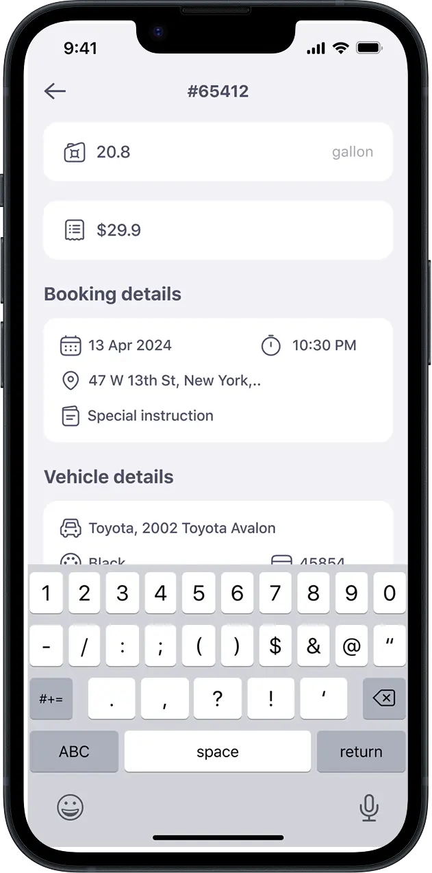 Fuel Delivery Driver App Features