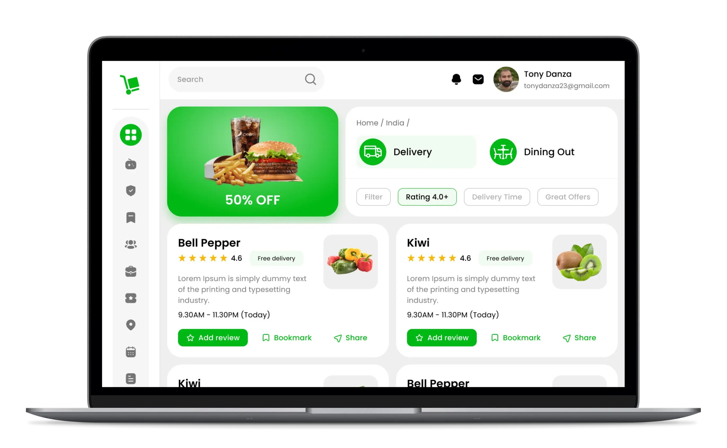 Grocery Delivery App - Order Details Page