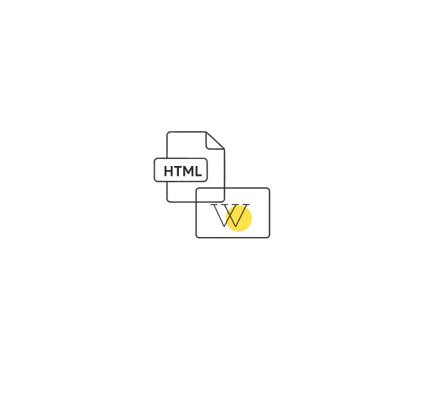 Illustration of PSD to HTML conversion for high-quality responsive websites