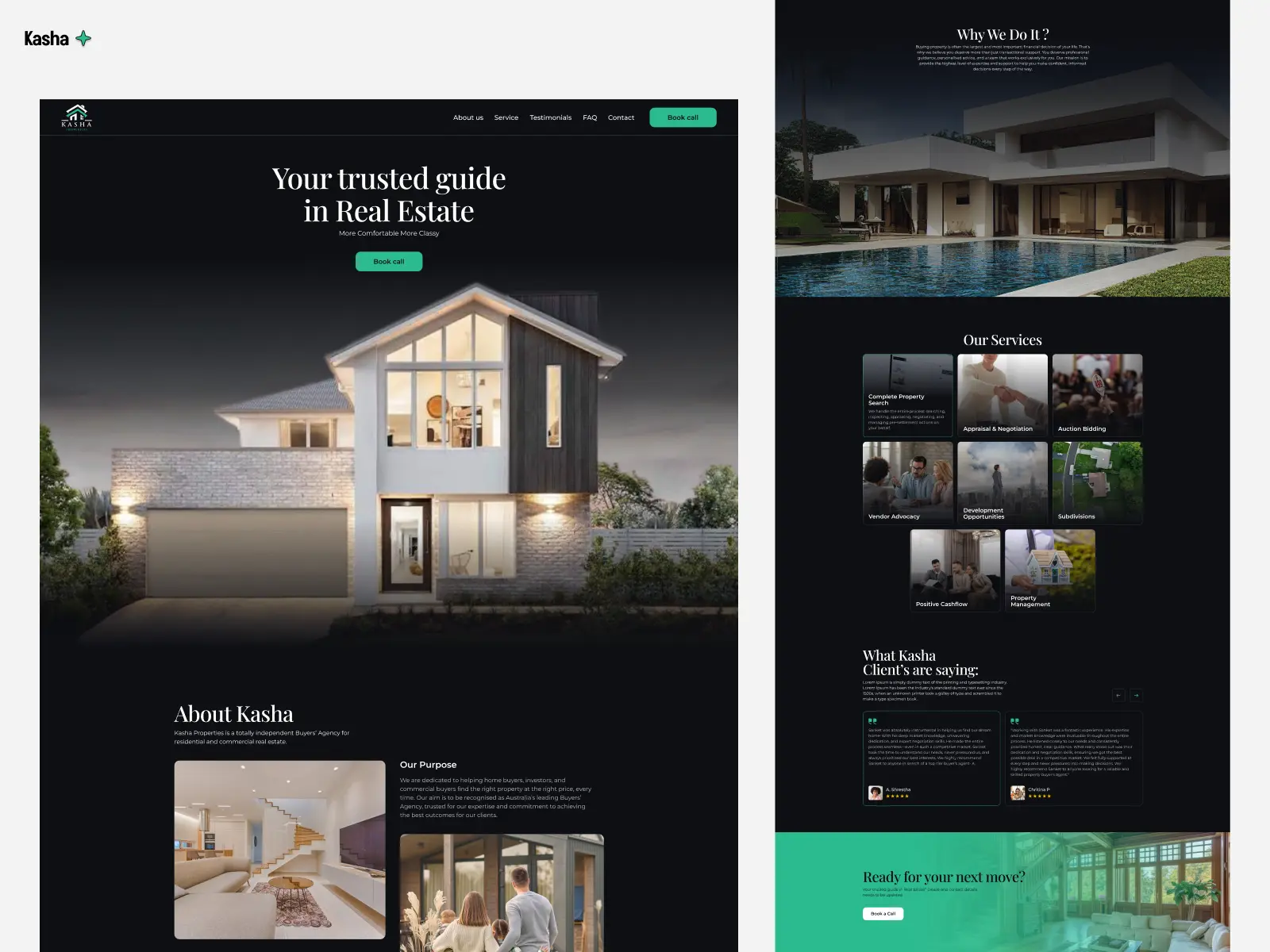Kasha Properties Website Screen 2