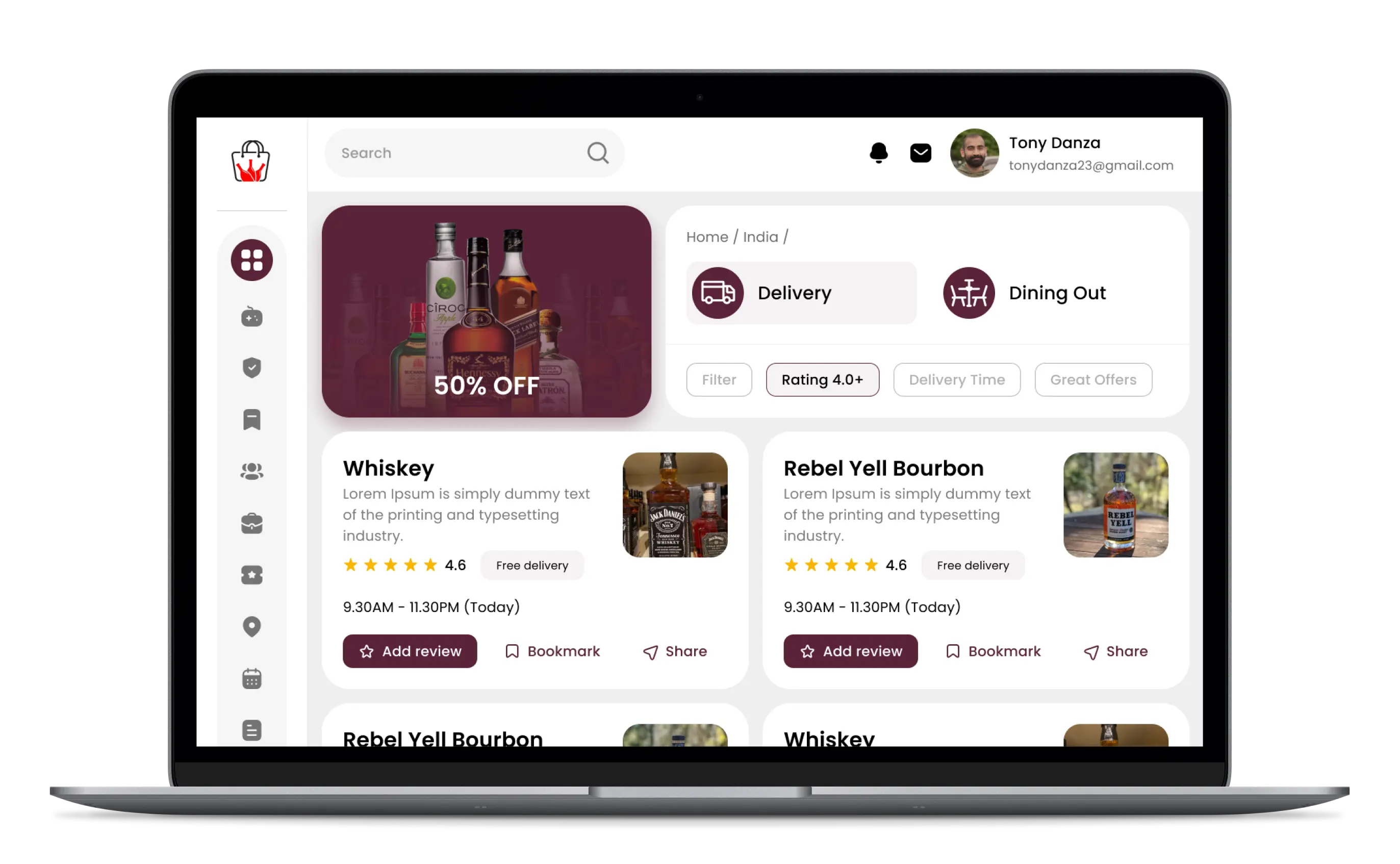 Liquor Delivery Admin Panel