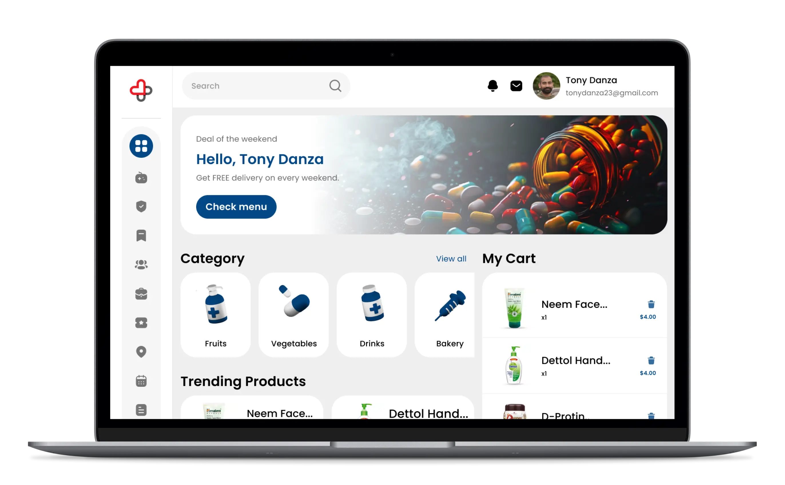 Medical Admin Panel Home Page