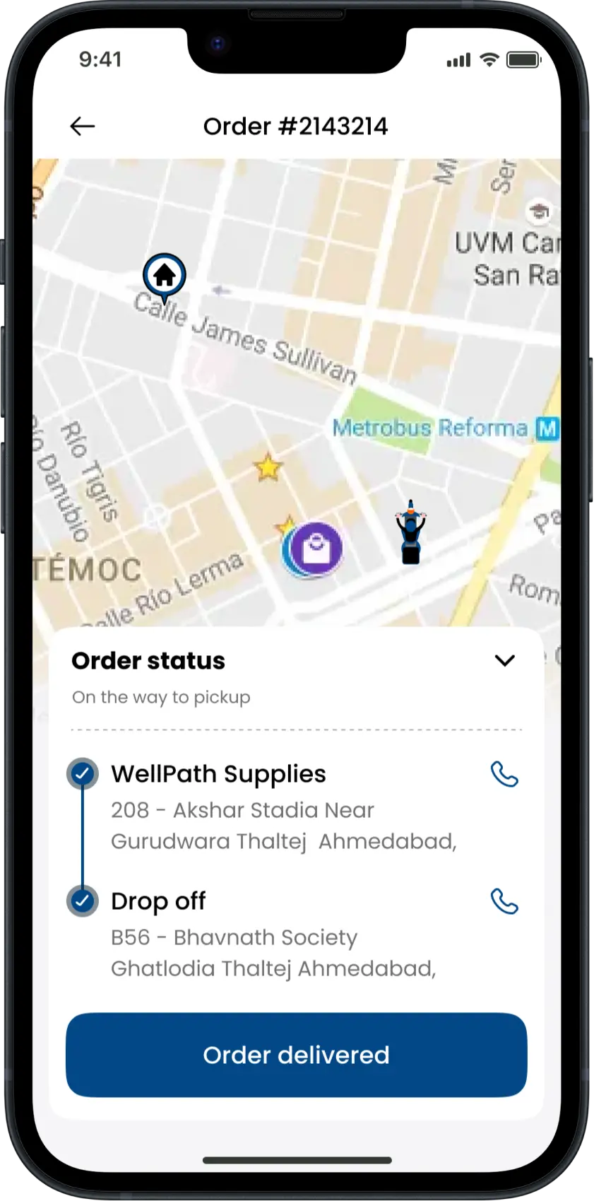Tracking System For Medicine Delivery App