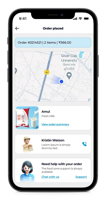 Milqora Customer App Screen 3