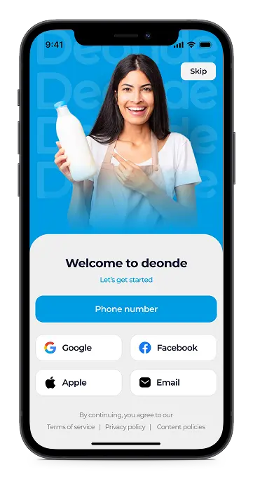 Milqora Delivery Partner App Screen 1