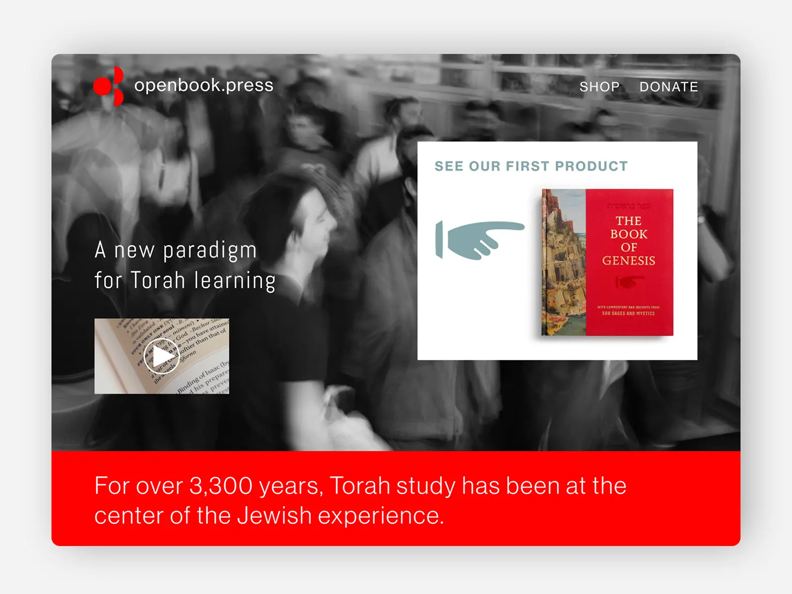 Open Book Press Website Screen 2