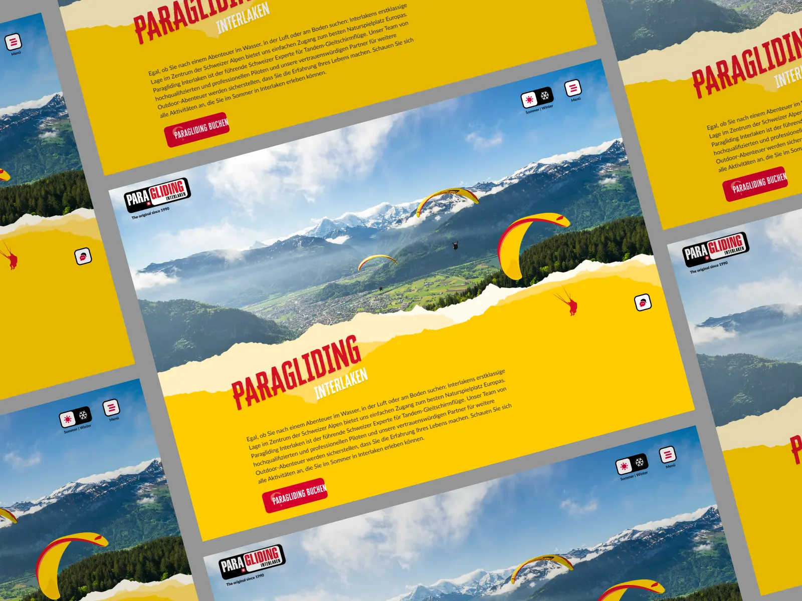 Paragliding Interlaken Website Screen 3