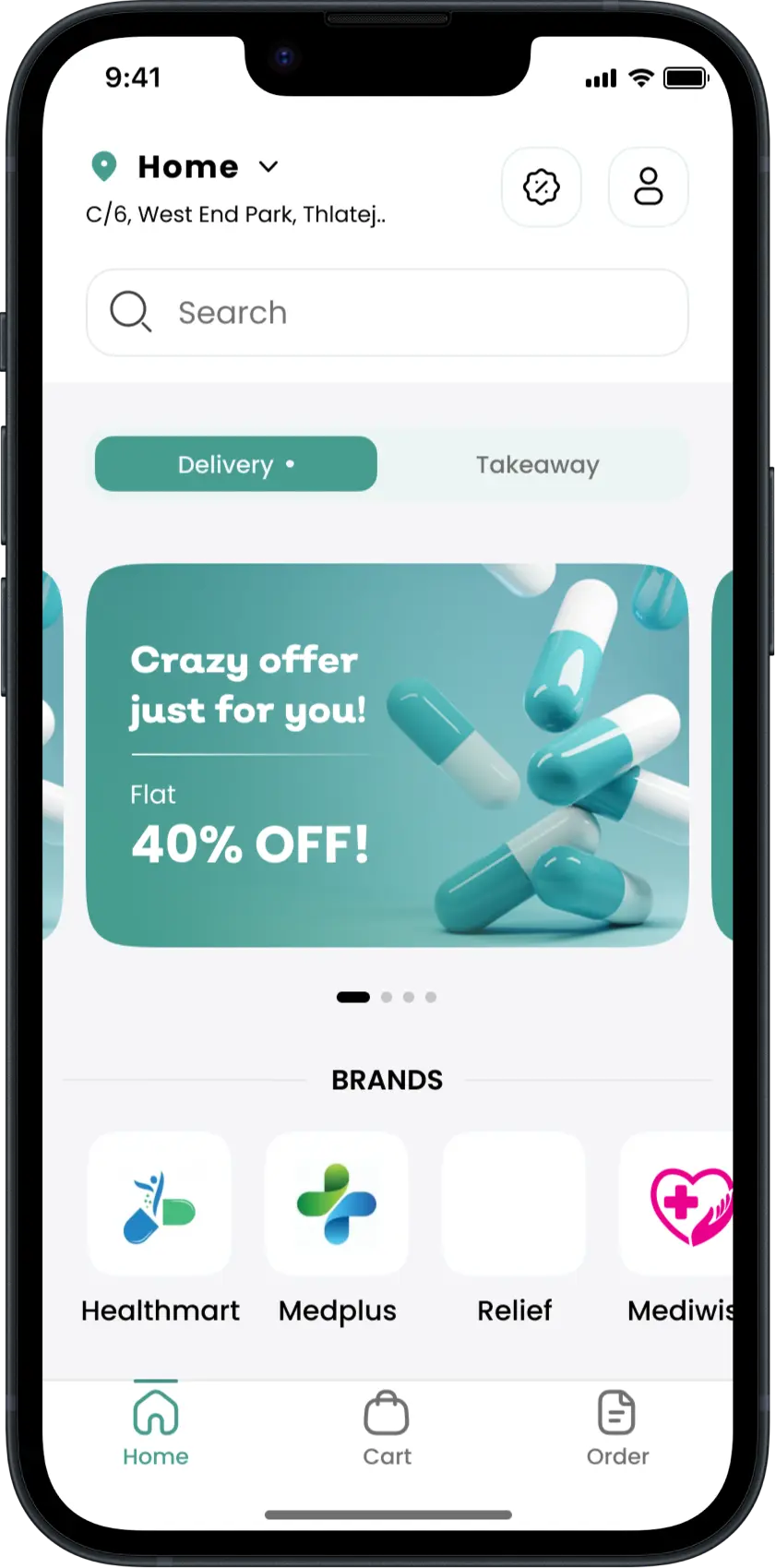 Pharmacy Customer App - Home Page