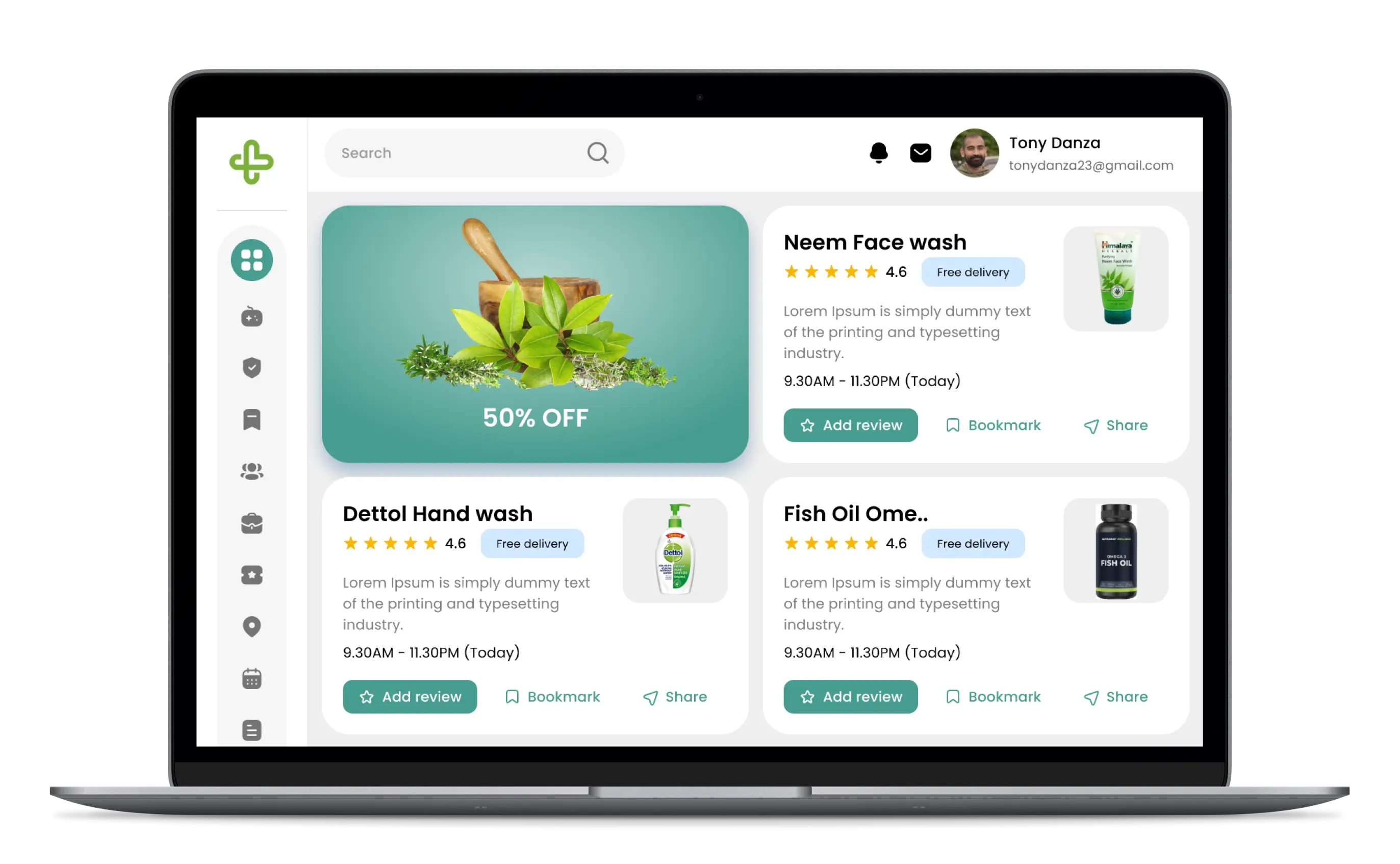 Pharmacy Delivery Admin Panel - Restaurant