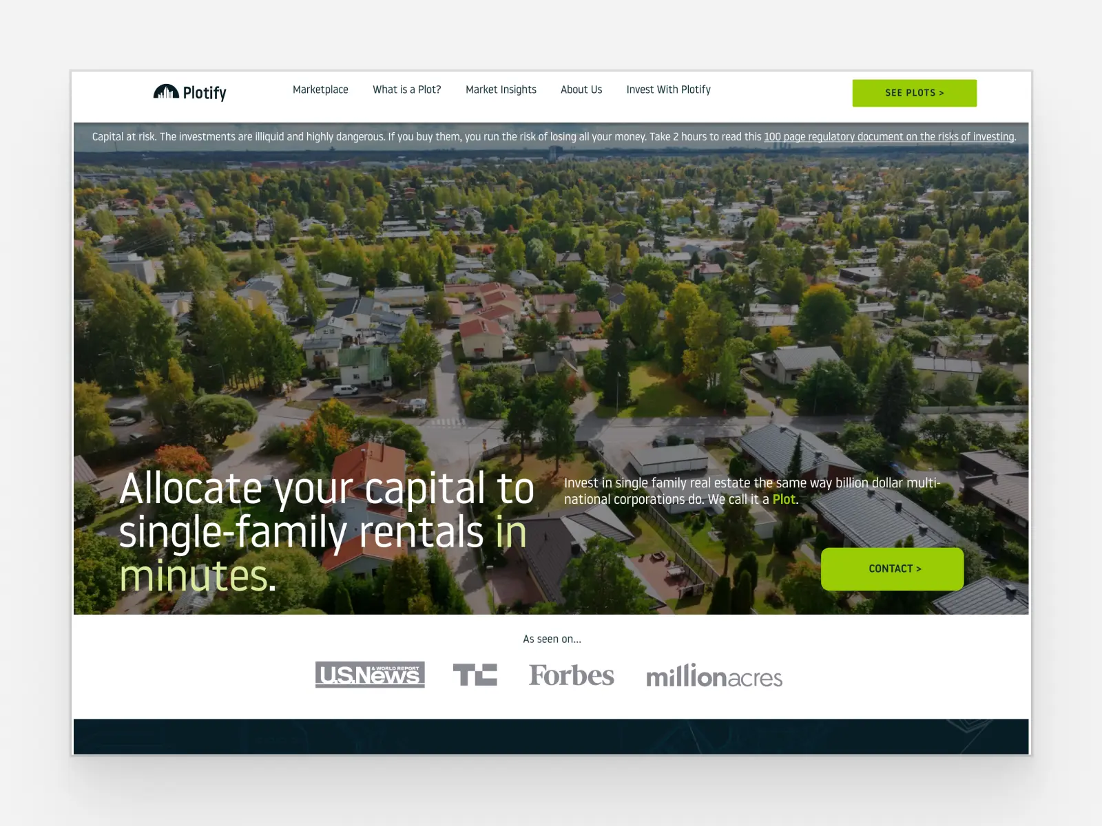 Plotify property investment website — iCoderz Case Study