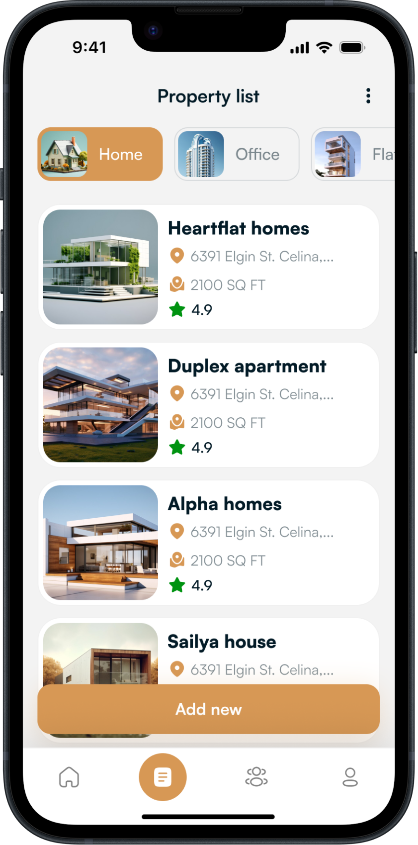 Real Estate App Property List