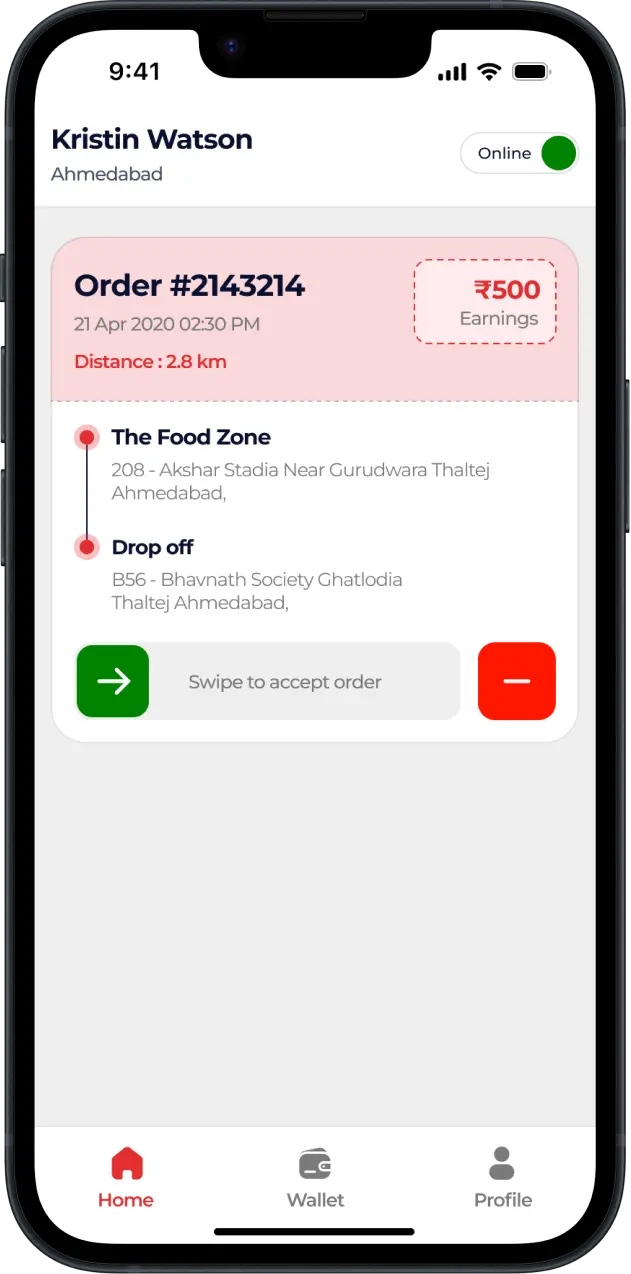 Restaurant Driver App