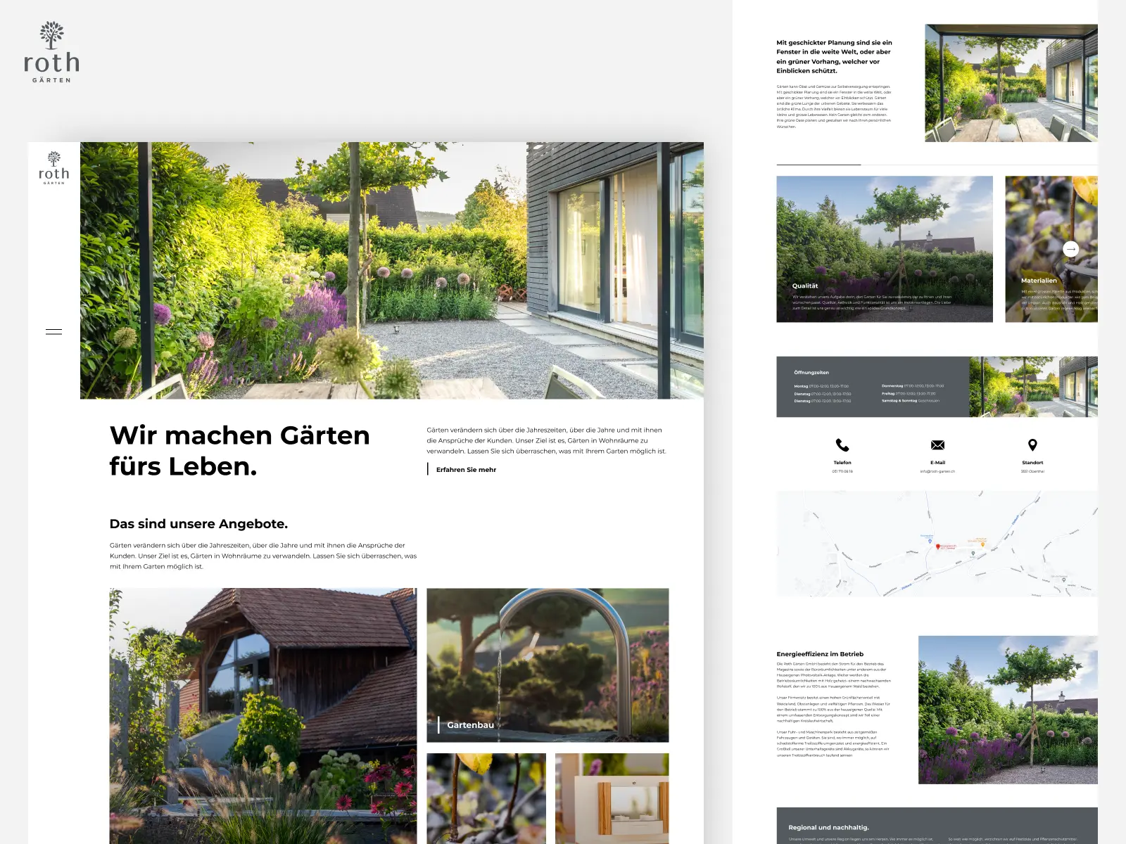 Roth Garten Website Screen 1